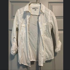 White long sleeve button down